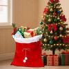 Large Red Santa Gift Bags With Drawstring For Holiday Party Favors Decor Bag Christmas Eve Presents Storage Pouches