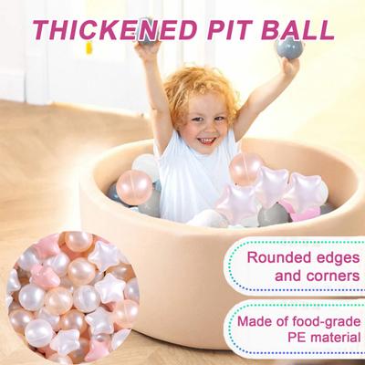 100 Teile/satz Bunte PE Crush Ball Runde Stern Verdickt Grubensicher BPA Phthalatfrei Sicher Indoor Outdoor Baby