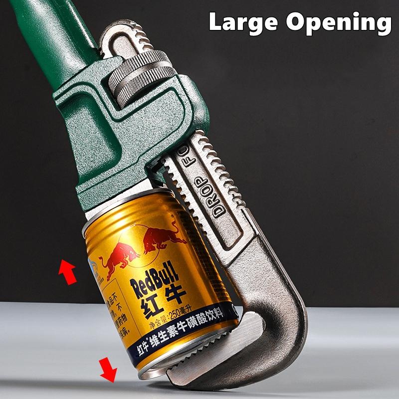 Heavy Duty Carbon Steel Straight Pipe Wrench 10", 12", 14", 18" Pipe Plier Universal Industrial Adjustable Plumbing Hand Wrench