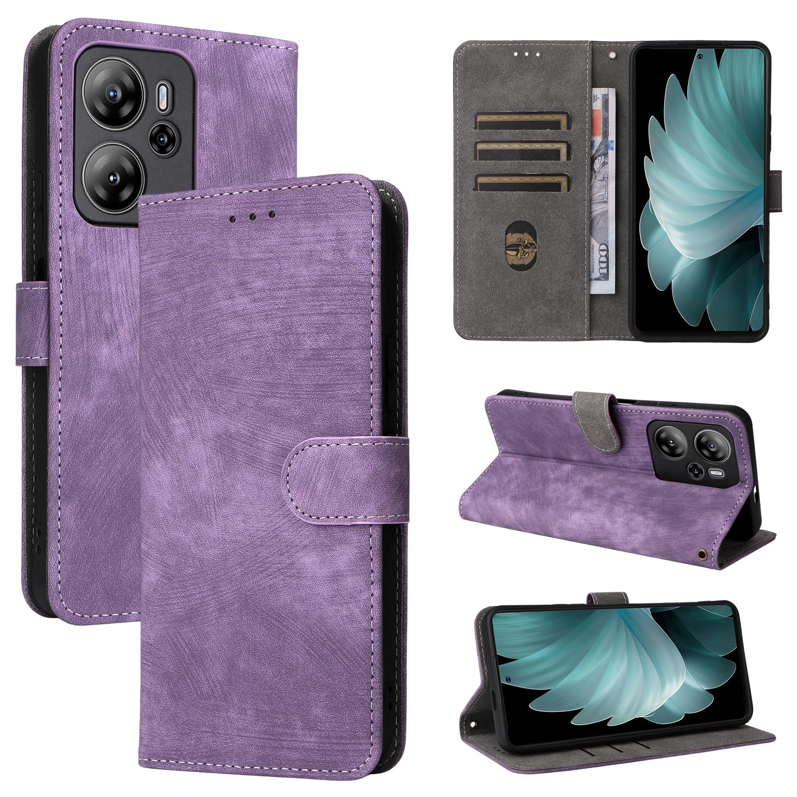 

Чехол-книжка для Blackview Oscal Tiger 13 из искусственной кожи с полной защитой корпуса [с блокировкой RFID] for Oscal Tiger 13 фиолетовый