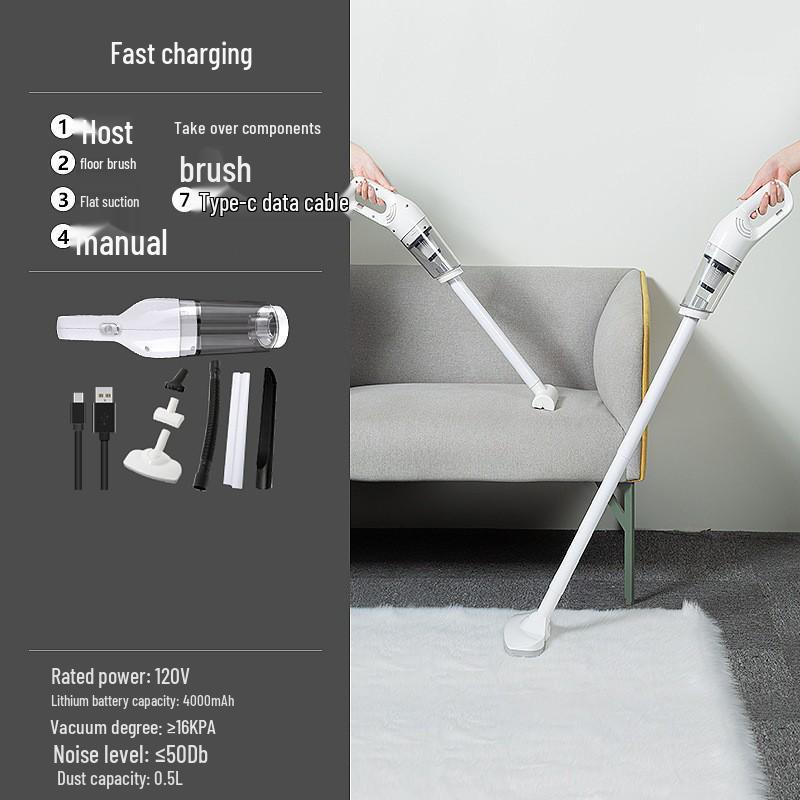 

Беспроводной ручной автомобильный пылесос двойного назначения: Супер сильная присоска для дома и автомобиля