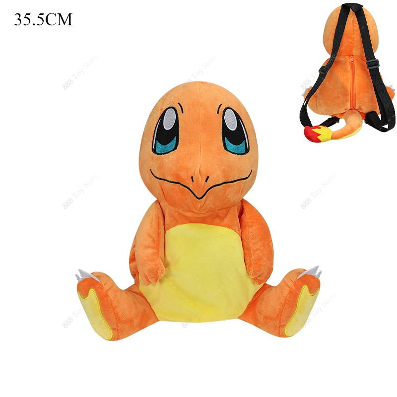 

New Arrival Plush Backpack Anime Gengar Charizard Piplup Eevee Mimikyu Soft Stuffed Schoolbag Shoulder Bag Toy for Kids