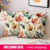 1 Pieces Autumn Leaf Pattern Decorative Throw Pillow Covers Polyester Pillowcase, Sofa Decorative Cushion Cov Headboard Pillow
