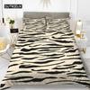 Zebra Print Duvet Cover Set King Polyester Red Black Stripes Bedding Set Wild Animal Zebra Wildlife Skin Quilt Cover for Girls