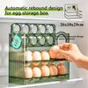 Eggs Holder for Fridge,4 Tiers Auto Rolling Fridge Egg Organizer,Space-Saving Egg Dispenser Holder,Holds 30 Eggs,Kitchen