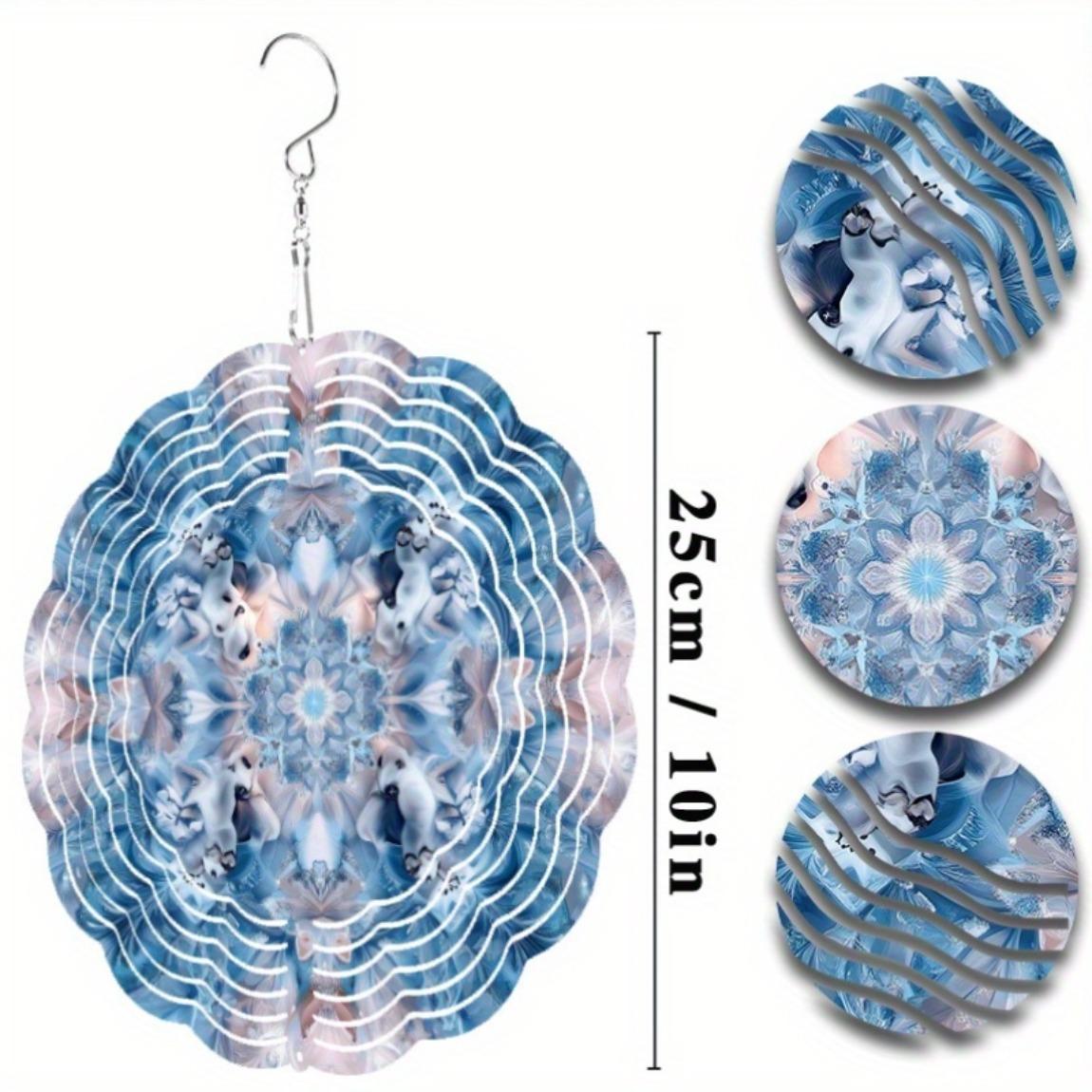 

10-дюймовый подвесной ветряной спиннер с дизайном лисы, металлический ветряной колокольчик для декора сада и балкона, крючок с вращением на 360 градусов, не требует электричества, подарок для друзей и семьи 01A