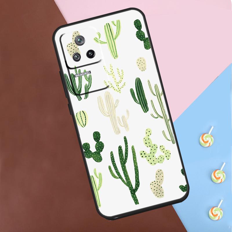 Plant Cactus Case For Xiaomi 13T Pro 14 12T 11T 12 13 Lite POCO F5 X3 X4 X5 X6 Pro M6 F3 F4 M5s Cover