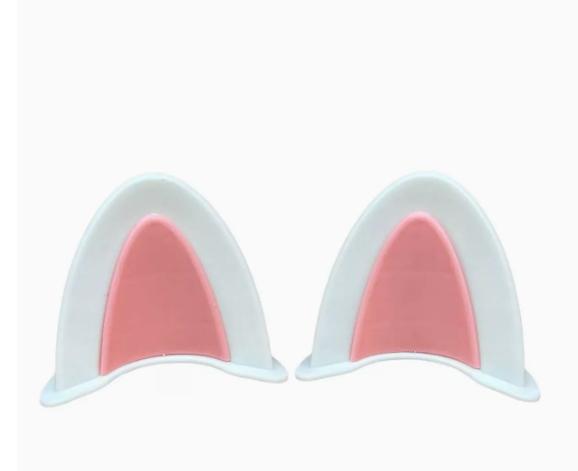 2Pcs Cute Cat Ears Helmet Decoration Motorcycle Electric Stickers Decor Multicolor Motorcycle Helmets Accessories Universal