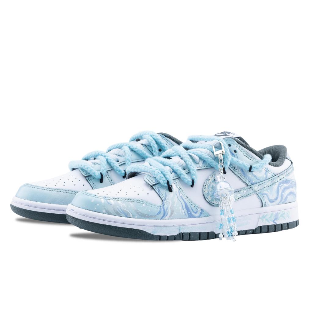 Nike Dunk Summer Blue Bell Rutschfest Abriebfest Niedrig geschnitten Skateboard-Schuhe Unisex Blau Grün DV0833-111(Team626-)