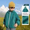 Kids Waterproof Hooded Long Sleeve Outdoor Jacket For Boys