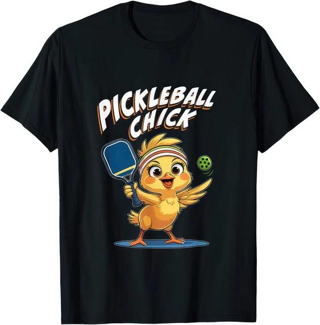Pickleball Chick Funny Cute Player Graphic Women Girls T-Shirt XL