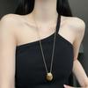 Metal Smooth Water Drop Necklace Geometric Glossy Droplet Pendant Long Sweater Chain  Jewelry Gifts