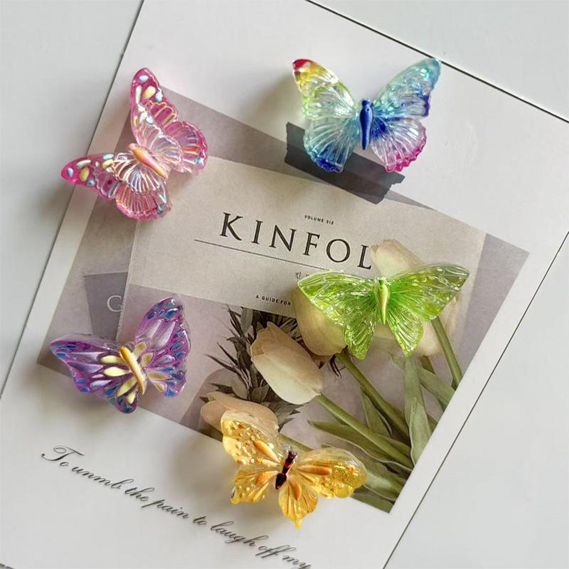 Butterfly Fridge Magnets Set of 6 - Cute Decorative Refrigerator Magnets for Home and Kitchen