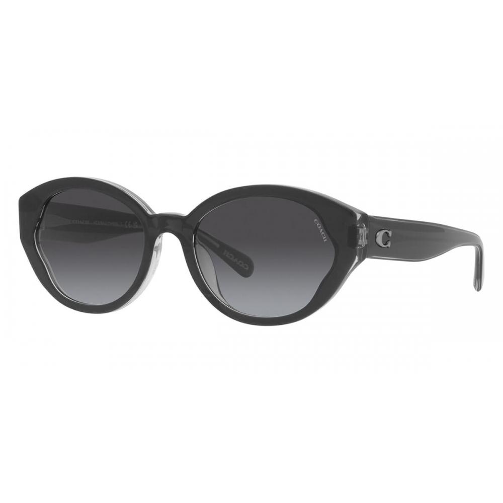 

Женские черные прозрачные серые солнцезащитные очки Coach 55 мм