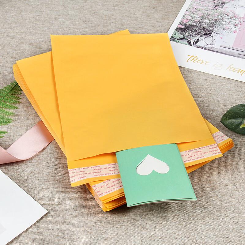 Yellow Waterproof Kraft Paper Self-Sealing Mailer Bags