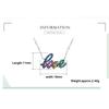 UMCHO Colorful Gemstone LOVE Alphabet Sterling Silver Choker Statement Necklace Women Silver 925 Jewelry