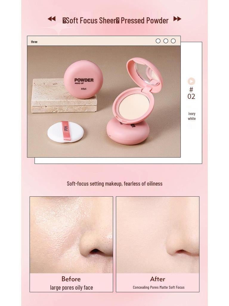 Hivi Cosmetic Gift Set: 9-Piece Makeup Kit with Lipstick, BB Cream, Powder, Mascara, Eyeliner, and Brow Pencil V107A.