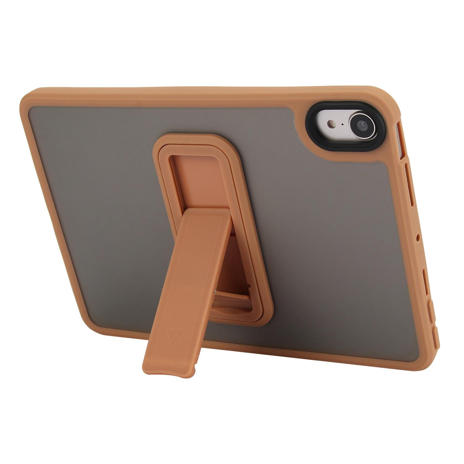 

For iPad mini (2024)/(2021) Case with Kickstand TPU+PC Skin-Touch Tablet Cover Pink