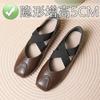 French 5cm Small Inner Height Increase Women's Shoes 2025 Autumn Retro Cross-band Ballet Shoes Mary Jane Single Shoes