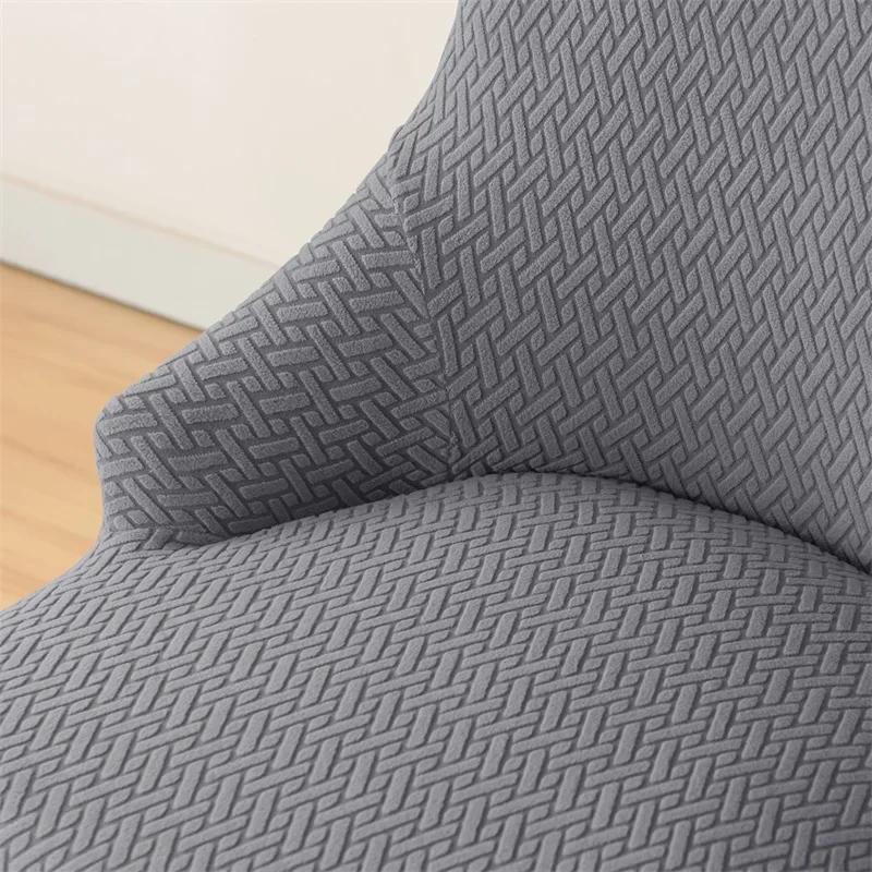 Sloping Back Chair Cover Jacquard Armchair Covers Stretch Wing Back Chairs Slipcover for Wedding Dining Living Room Armchairs