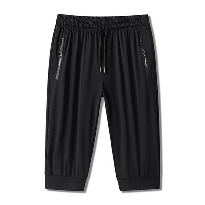 Męskie sportowe krótkie spodnie Ice Silk Męskie krótkie spodnie czarne L-9xl