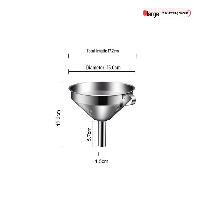 Qianxing 304 Stainless Steel Funnel Set with Filter