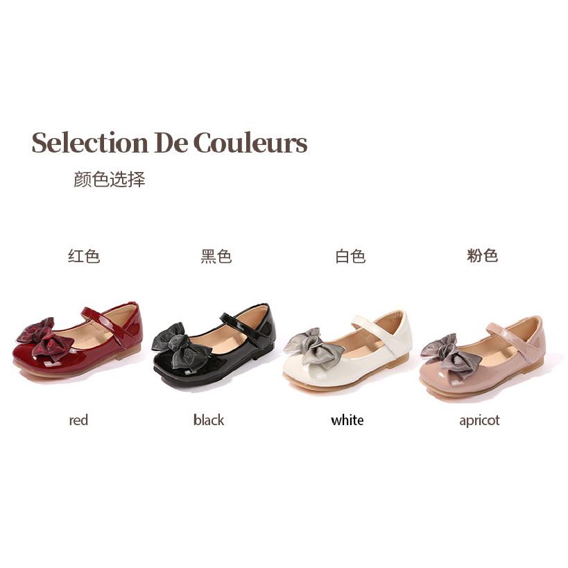 Dziewczęce Czerwone Skórzane Buty Wiosna i Jesień Nowe Buty Księżniczki z Kokardą Buty do Występów dla Dzieci Miękka Podeszwa Buty dla Niemowląt