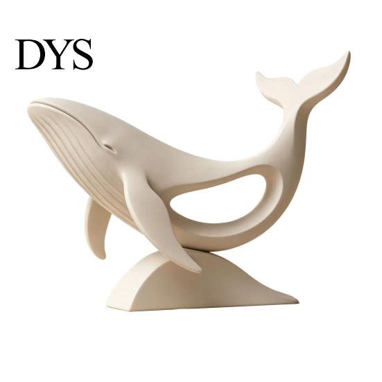 Minimalist Office Table Ornament Hollow Whale Figurine, 3D Printed Matte Animal Sculpture for Simple Home Accessories Desk Decor, Modern Statues Decor