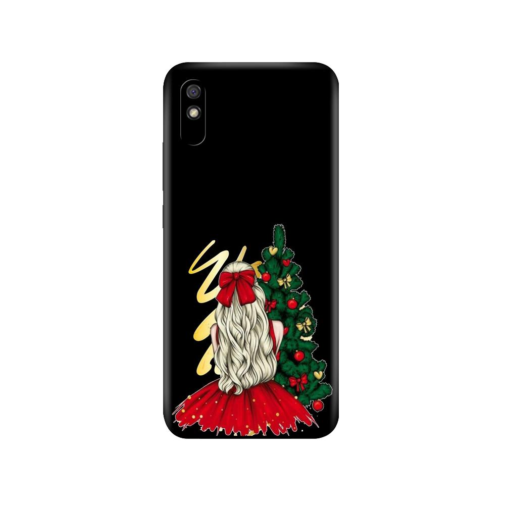 

Черный чехол из ТПУ для Xiaomi Redmi 7A 8 8A 9 9A 9C, чехол Redmi Note 8T 8 Pro T Note 9 9S 9 Pro, чехол Fashion Girl Merry Christmas Xiaomi Redmi 9