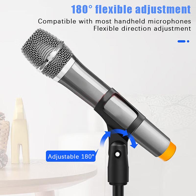 2Pcs Universal Microphone Clip For Handheld Wireless/ Wired Mic Mount Holder Stand Rotatable Durable Stand Mic Clip Accessories