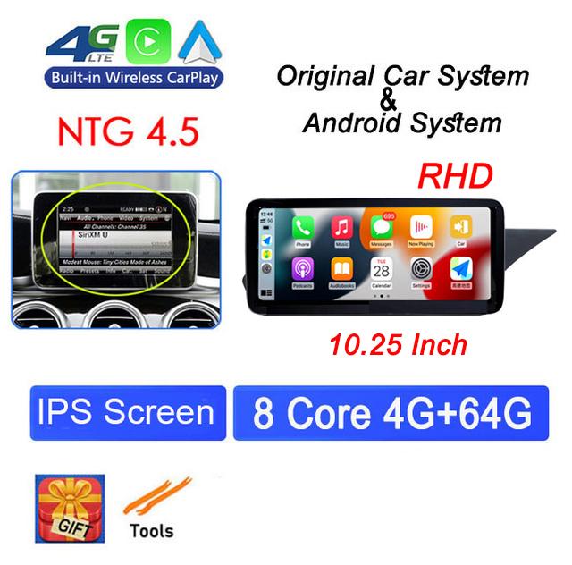 RHD 10.25" For Mercedes Benz E Class W212 2009 - 2015 Head Unit Android 14 Car Raido GPS Navigation Multimedia Player Video