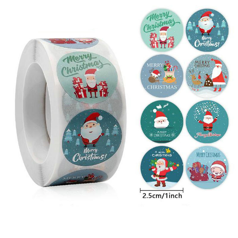 Children's Christmas gift label stickers School teachers commended students reward Self-adhesive Decorative gifts series