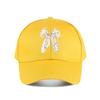 Floral Silk Hair Bow With Gold Trim Baseball Cap Fashion Unisex Sunhat Womens Outdoor Sports