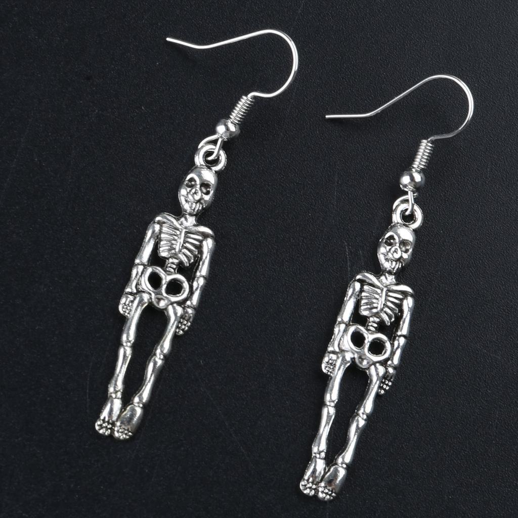 Skull Earrings Big Long Fashion Punk Jewelry for Women Girls Ladies Accessories