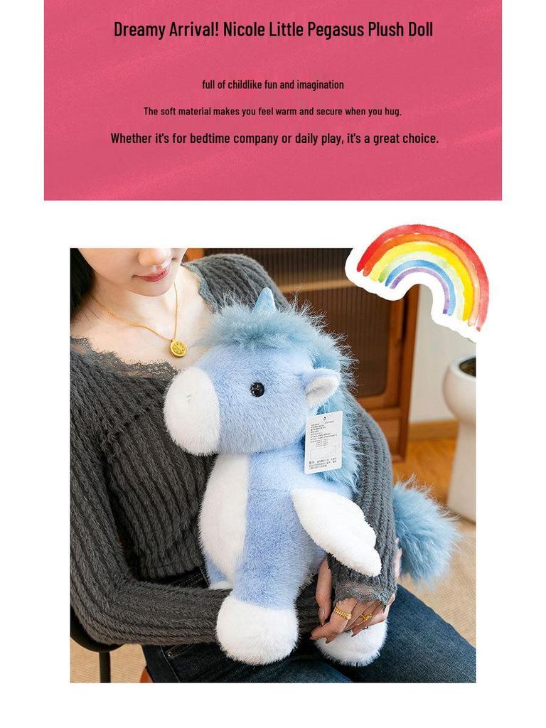 Nicole Pony Plush Doll: Cute Mustang Figurine and Sleeping Pillow for Kids