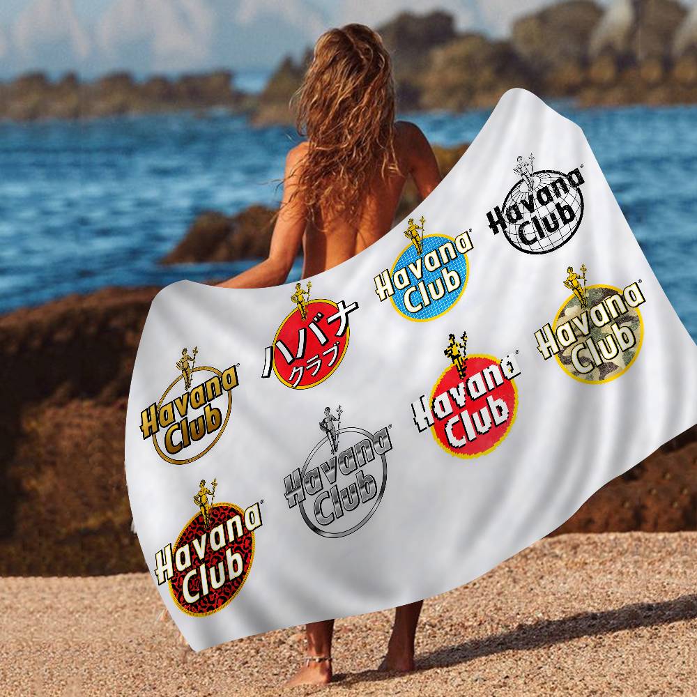 H-Havana-Club Tropical-Rum Anime Beach Swimming Towel Soft Absorbent Washcloth Children's Gifts for Kids Travel Camping Gym