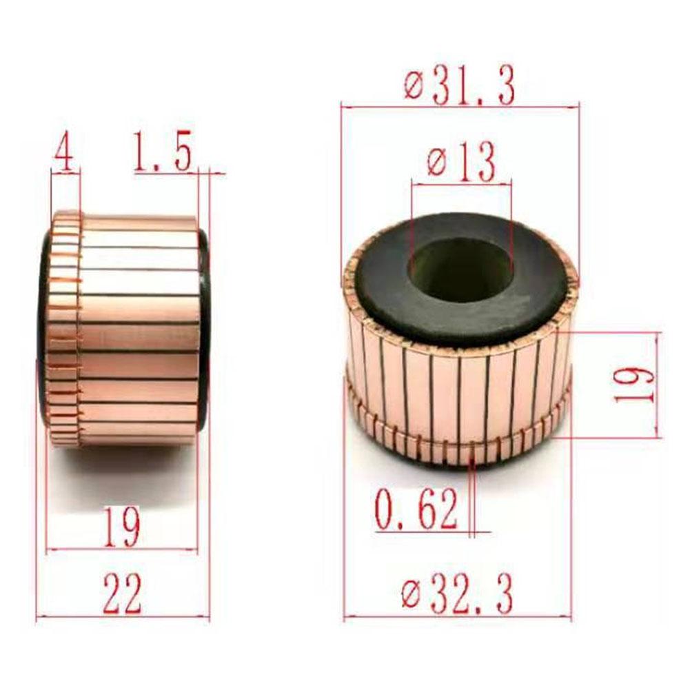 

Motor Performance Enhancement Accessory 28 Teeth Commutator Copper Groove Commutator Compatible With DC Motors CHINA