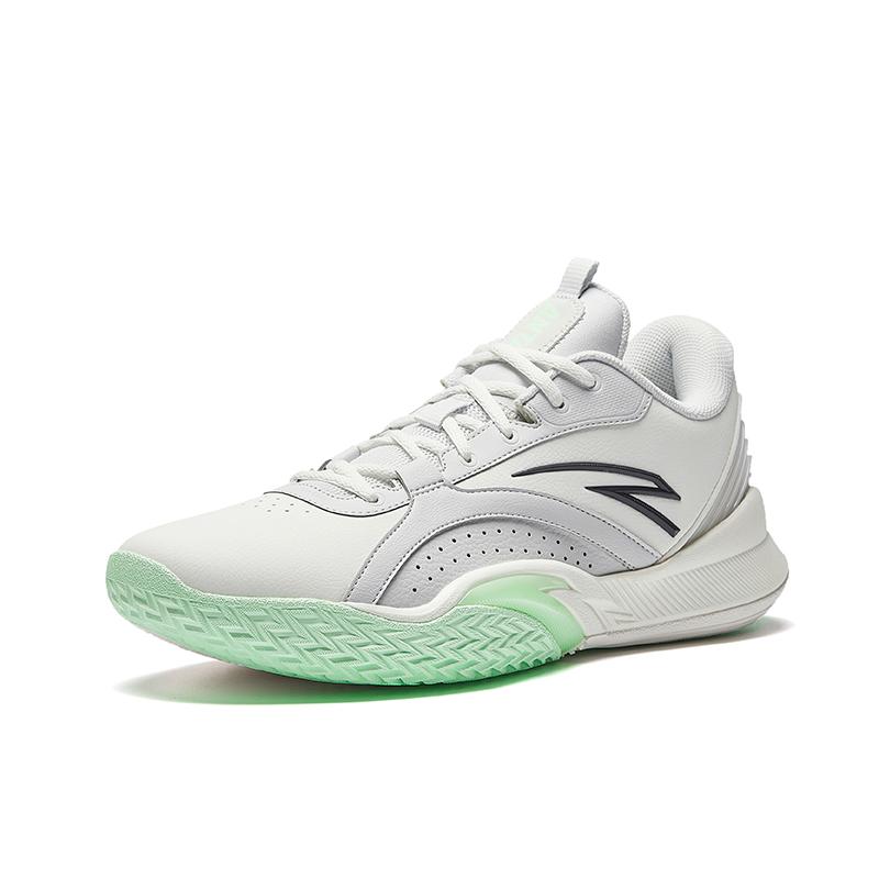 ANTA Men Trendy Basketball Shoes White Fluorescent Green 112441107-7