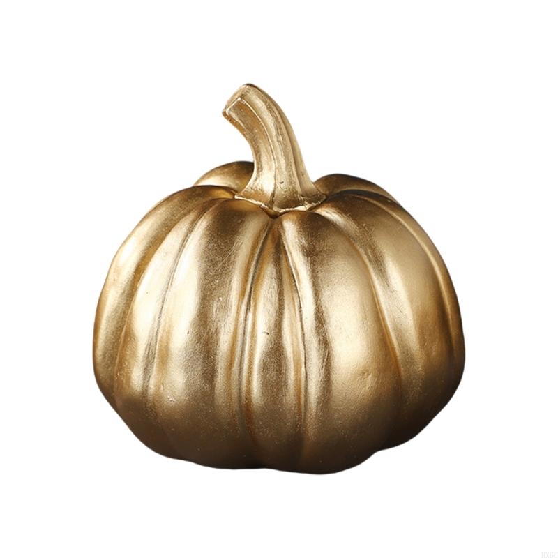Gold Pumpkin Autumn Decors Decorative Pumpkin for Halloween Thanksgiving Table Centerpieces Mantles Bowl Party Wedding HX6C