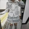 2KWEIRD Japanese Cute Cat's Ears E-Girls Slim Subculture Versatile Anime Hooded Hoodies Long Sleeve Sweatshirt