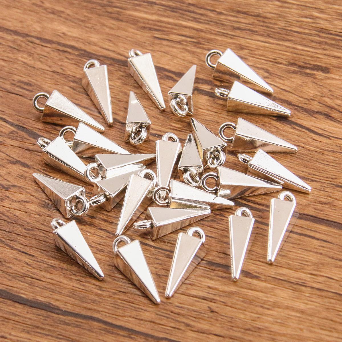 

4 блестящих конусообразных подвески из цинкового сплава для изготовления брелоков, сумок, ожерелий и браслетов