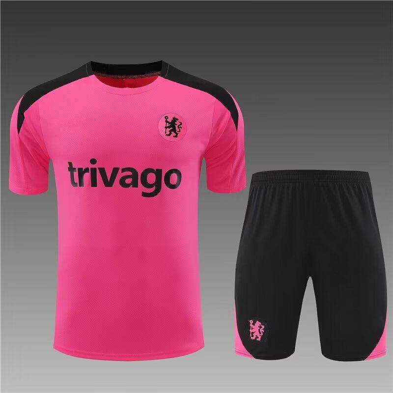 24 Chelsea Short Sleeve Jersey: Enzo Football Training and Pre-Match Warm-up Set for Adults & Children 6Y