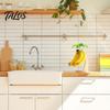 Tropical Kitchen Decor Wooden Banana Hanger, Coconut Tree Shape, with Metal Hook, Fruit Stem Hanger Theme Stable Base Rack, for Countertop Solid Wood