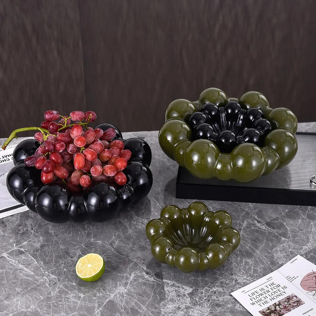 Keramik Obstteller Blumenschale Wohnzimmer Desktop Aufbewahrungsbehälter Obstschale Snackschale Schmuckschale Heimdekoration