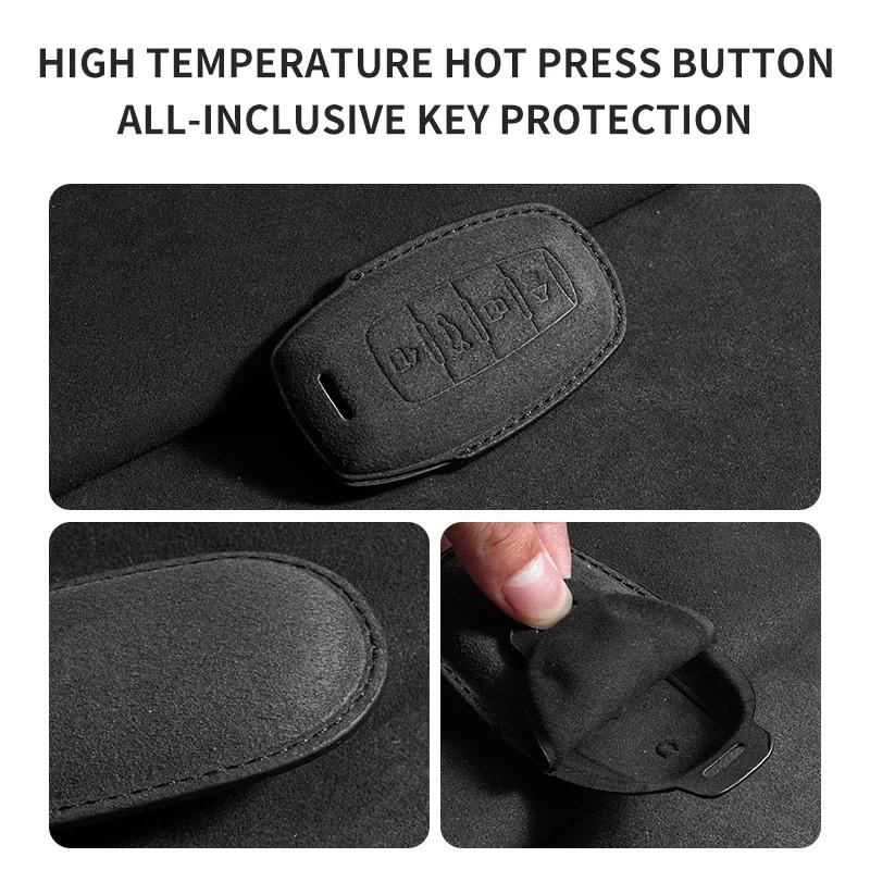 Car Key Case Cover Shell for Great Wall Haval Jolion 2026 H6 H7 H4 H9 F5 F7 F7X F7H H2S GMW Dargo Alcantara Car Key Accessories