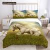Unicorn Duvet Cover Set White Horse With Wing 3D Print King Size Polyester Comforter Cover For Kids Bedding Set With Pillowcase