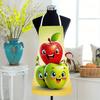 1pc Large Burlap Apron Red and Green Apple Fruit Fresh Home Decor Kitchen Sleeveless Cooking Apron Printed Bib Kitchen Accessory