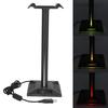 Light Effect Touch Headset Bracket Dimming RGB with Dual USB Interface 3.5mm Audio