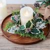 Pine Candle Holder Wreath 28cm Pinecone Wreath Candlestick Wreath  Festival Celebration
