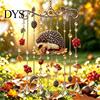 Nature Inspired Suncatchers Fall Animal Wind Chime Suncatcher, Stained Acrylic Fox Rabbit Hanging Suncatcher Party Photography Props with Prism Drops,